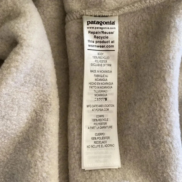 Patagonia sz s Synchilla pullover grey turquoise excellent pre owned condition - Picture 7 of 8
